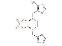 (4aS*,7aR*)-1-(1H-imidazol-2-ylmethyl)-4-[(4-methyl-1H-imidazol-5-yl)methyl]octahydrothieno[3,4-b]pyrazine 6,6-dioxide
