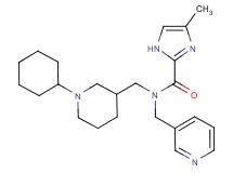 N-[(1-cyclohexylpiperidin-3-yl)methyl]-4-methyl-N-(pyridin-3-ylmethyl)-1H-imidazole-2-carboxamide
