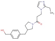 [4-({1-[3-(2-ethyl-1H-imidazol-1-yl)propanoyl]pyrrolidin-3-yl}methyl)phenyl]methanol