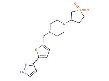 1-(1,1-dioxidotetrahydro-3-thienyl)-4-{[5-(1H-pyrazol-3-yl)-2-thienyl]methyl}piperazine