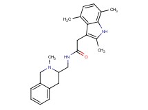 N-[(2-methyl-1,2,3,4-tetrahydro-3-isoquinolinyl)methyl]-2-(2,4,7-trimethyl-1H-indol-3-yl)acetamide