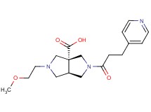 (3aR*,6aR*)-2-(2-methoxyethyl)-5-[3-(4-pyridinyl)propanoyl]hexahydropyrrolo[3,4-c]pyrrole-3a(1H)-carboxylic acid