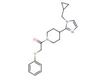 4-[1-(cyclopropylmethyl)-1H-imidazol-2-yl]-1-[(phenylthio)acetyl]piperidine