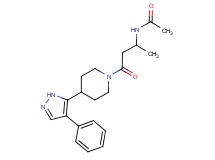 N-{1-methyl-3-oxo-3-[4-(4-phenyl-1H-pyrazol-5-yl)piperidin-1-yl]propyl}acetamide