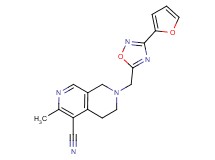 7-{[3-(2-furyl)-1,2,4-oxadiazol-5-yl]methyl}-3-methyl-5,6,7,8-tetrahydro-2,7-naphthyridine-4-carbonitrile