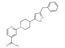 2-[4-(3-benzyl-1H-pyrazol-5-yl)piperidin-1-yl]isonicotinamide