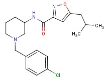 N-[1-(4-chlorobenzyl)-3-piperidinyl]-5-isobutyl-3-isoxazolecarboxamide