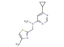 6-cyclopropyl-N-methyl-N-[(4-methyl-1,3-thiazol-2-yl)methyl]pyrimidin-4-amine