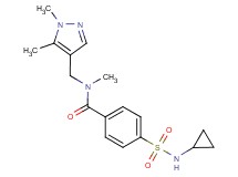 4-[(cyclopropylamino)sulfonyl]-N-[(1,5-dimethyl-1H-pyrazol-4-yl)methyl]-N-methylbenzamide