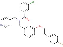 3-chloro-N-{3-[2-(4-fluorophenyl)ethoxy]benzyl}-N-(4-pyridinylmethyl)benzamide