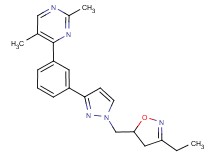 4-(3-{1-[(3-ethyl-4,5-dihydro-5-isoxazolyl)methyl]-1H-pyrazol-3-yl}phenyl)-2,5-dimethylpyrimidine