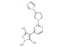 2-[3-(1H-imidazol-1-yl)-1-pyrrolidinyl]-4-(1,3,5-trimethyl-1H-pyrazol-4-yl)pyrimidine