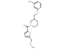 1-[5-(methoxymethyl)-2-furoyl]-3-[(3-methylphenoxy)methyl]piperidine