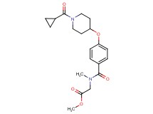methyl N-(4-{[1-(cyclopropylcarbonyl)-4-piperidinyl]oxy}benzoyl)-N-methylglycinate