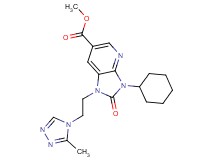 methyl 3-cyclohexyl-1-[2-(3-methyl-4H-1,2,4-triazol-4-yl)ethyl]-2-oxo-2,3-dihydro-1H-imidazo[4,5-b]pyridine-6-carboxylate