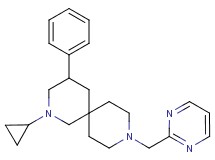 2-cyclopropyl-4-phenyl-9-(2-pyrimidinylmethyl)-2,9-diazaspiro[5.5]undecane
