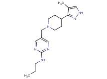 5-{[4-(4-methyl-1H-pyrazol-3-yl)piperidin-1-yl]methyl}-N-propylpyrimidin-2-amine