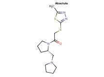 2-methyl-5-({2-oxo-2-[(2S)-2-(pyrrolidin-1-ylmethyl)pyrrolidin-1-yl]ethyl}thio)-1,3,4-thiadiazole