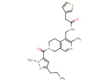 N-({3-methyl-7-[(1-methyl-3-propyl-1H-pyrazol-5-yl)carbonyl]-5,6,7,8-tetrahydro-2,7-naphthyridin-4-yl}methyl)-2-(3-thienyl)acetamide
