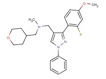 1-[3-(2-fluoro-4-methoxyphenyl)-1-phenyl-1H-pyrazol-4-yl]-N-methyl-N-(tetrahydro-2H-pyran-4-ylmethyl)methanamine