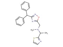 N-{[3-(diphenylmethyl)-1,2,4-oxadiazol-5-yl]methyl}-N-methyl-1-(1,3-thiazol-2-yl)ethanamine