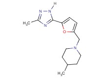4-methyl-1-{[5-(3-methyl-1H-1,2,4-triazol-5-yl)-2-furyl]methyl}piperidine