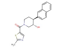 (3S*,4S*)-1-[(2-methyl-1,3-thiazol-5-yl)carbonyl]-4-(2-naphthyl)piperidin-3-ol