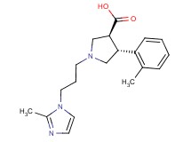 (3S*,4R*)-1-[3-(2-methyl-1H-imidazol-1-yl)propyl]-4-(2-methylphenyl)pyrrolidine-3-carboxylic acid