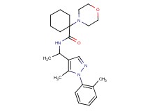 N-{1-[5-methyl-1-(2-methylphenyl)-1H-pyrazol-4-yl]ethyl}-1-(4-morpholinyl)cyclohexanecarboxamide