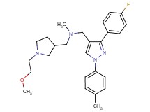 1-[3-(4-fluorophenyl)-1-(4-methylphenyl)-1H-pyrazol-4-yl]-N-{[1-(2-methoxyethyl)-3-pyrrolidinyl]methyl}-N-methylmethanamine