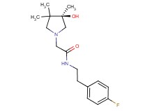 N-[2-(4-fluorophenyl)ethyl]-2-[(3R)-3-hydroxy-3,4,4-trimethyl-1-pyrrolidinyl]acetamide