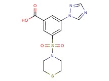 3-(thiomorpholin-4-ylsulfonyl)-5-(1H-1,2,4-triazol-1-yl)benzoic acid