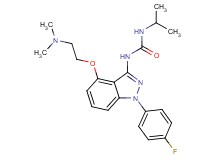 N-[4-[2-(dimethylamino)ethoxy]-1-(4-fluorophenyl)-1H-indazol-3-yl]-N'-isopropylurea