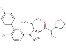 1-[4-(4-fluorophenyl)-5-methyl-2-pyrimidinyl]-5-isopropyl-N-methyl-N-(tetrahydro-3-furanyl)-1H-pyrazole-4-carboxamide