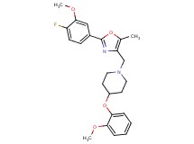 1-{[2-(4-fluoro-3-methoxyphenyl)-5-methyl-1,3-oxazol-4-yl]methyl}-4-(2-methoxyphenoxy)piperidine