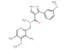 N-[(4-methoxy-3,5-dimethyl-2-pyridinyl)methyl]-3-(3-methoxyphenyl)-N-methyl-1H-pyrazole-4-carboxamide
