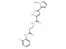 N-{3-[(2-fluorophenyl)amino]-3-oxopropyl}-3-(1-methyl-1H-pyrrol-2-yl)-1H-pyrazole-5-carboxamide