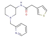N-[1-(2-pyridinylmethyl)-3-piperidinyl]-2-(3-thienyl)acetamide