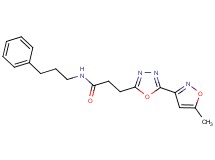 3-[5-(5-methyl-3-isoxazolyl)-1,3,4-oxadiazol-2-yl]-N-(3-phenylpropyl)propanamide
