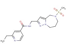 2-ethyl-N-{[5-(methylsulfonyl)-5,6,7,8-tetrahydro-4H-pyrazolo[1,5-a][1,4]diazepin-2-yl]methyl}isonicotinamide
