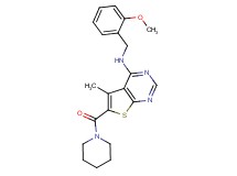 N-(2-methoxybenzyl)-5-methyl-6-(1-piperidinylcarbonyl)thieno[2,3-d]pyrimidin-4-amine