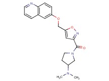 N,N-dimethyl-1-({5-[(6-quinolinyloxy)methyl]-3-isoxazolyl}carbonyl)-3-pyrrolidinamine