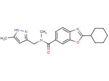 2-cyclohexyl-N-methyl-N-[(5-methyl-1H-pyrazol-3-yl)methyl]-1,3-benzoxazole-6-carboxamide