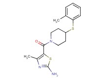 4-methyl-5-({4-[(2-methylphenyl)thio]-1-piperidinyl}carbonyl)-1,3-thiazol-2-amine