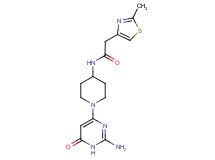 N-[1-(2-amino-6-oxo-1,6-dihydro-4-pyrimidinyl)-4-piperidinyl]-2-(2-methyl-1,3-thiazol-4-yl)acetamide