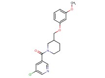 3-chloro-5-({3-[(3-methoxyphenoxy)methyl]-1-piperidinyl}carbonyl)pyridine