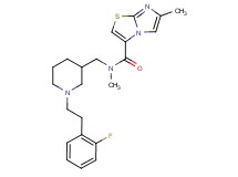 N-({1-[2-(2-fluorophenyl)ethyl]-3-piperidinyl}methyl)-N,6-dimethylimidazo[2,1-b][1,3]thiazole-3-carboxamide