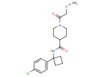 N-[1-(4-chlorophenyl)cyclobutyl]-1-(methoxyacetyl)piperidine-4-carboxamide