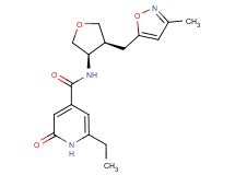 6-ethyl-N-{(3R*,4S*)-4-[(3-methylisoxazol-5-yl)methyl]tetrahydrofuran-3-yl}-2-oxo-1,2-dihydropyridine-4-carboxamide