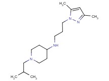 N-[3-(3,5-dimethyl-1H-pyrazol-1-yl)propyl]-1-isobutylpiperidin-4-amine